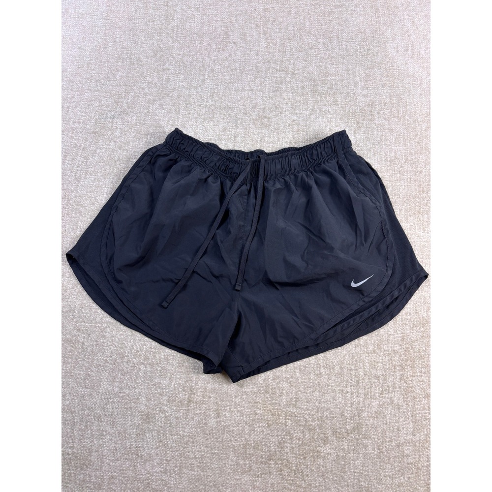 Nike Black Athletic Shorts with White Swoosh